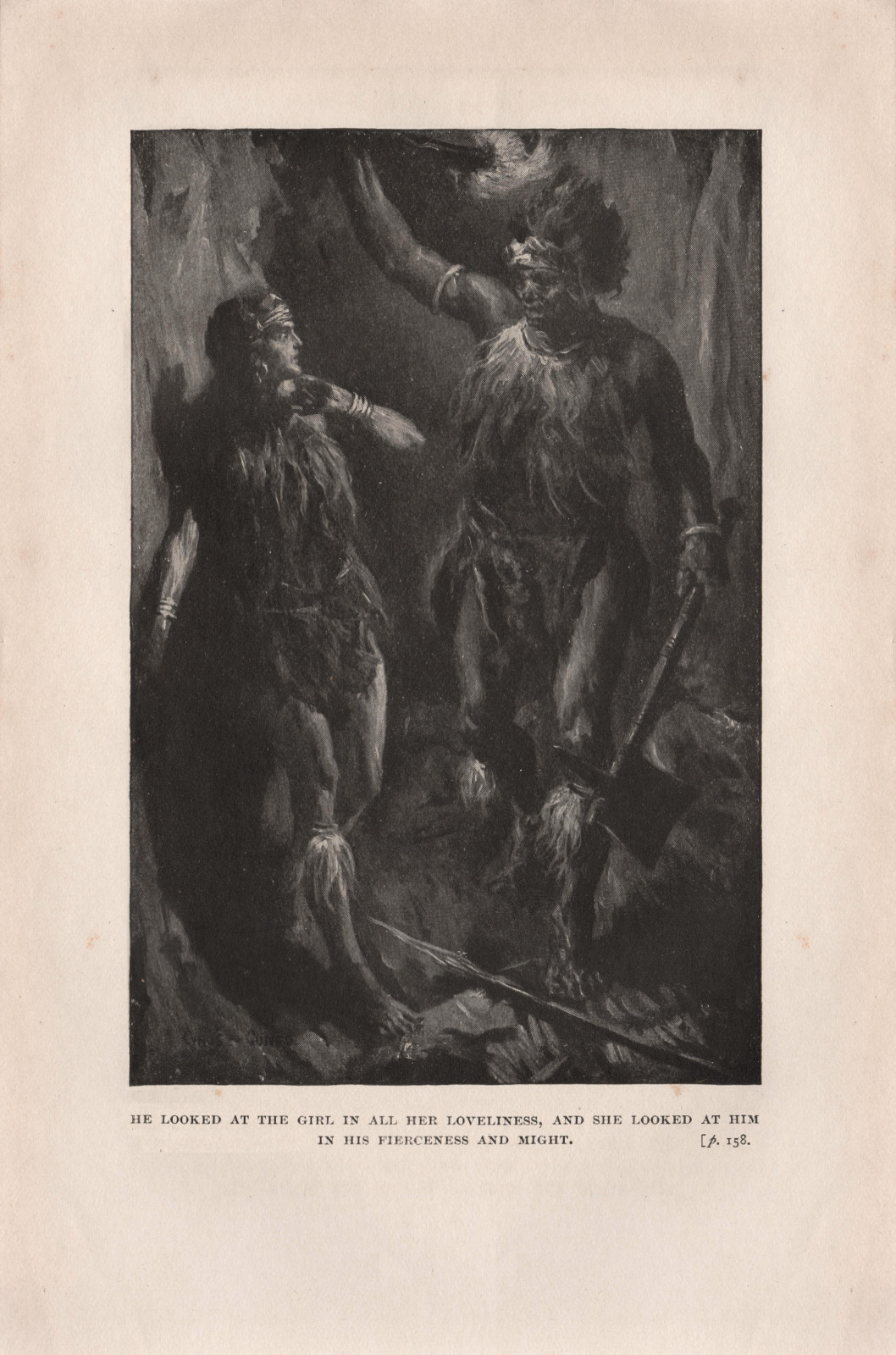He looked at the girl in all her loveliness, and she looked at him in his fierceness and might Helookedgeorgenewnes158