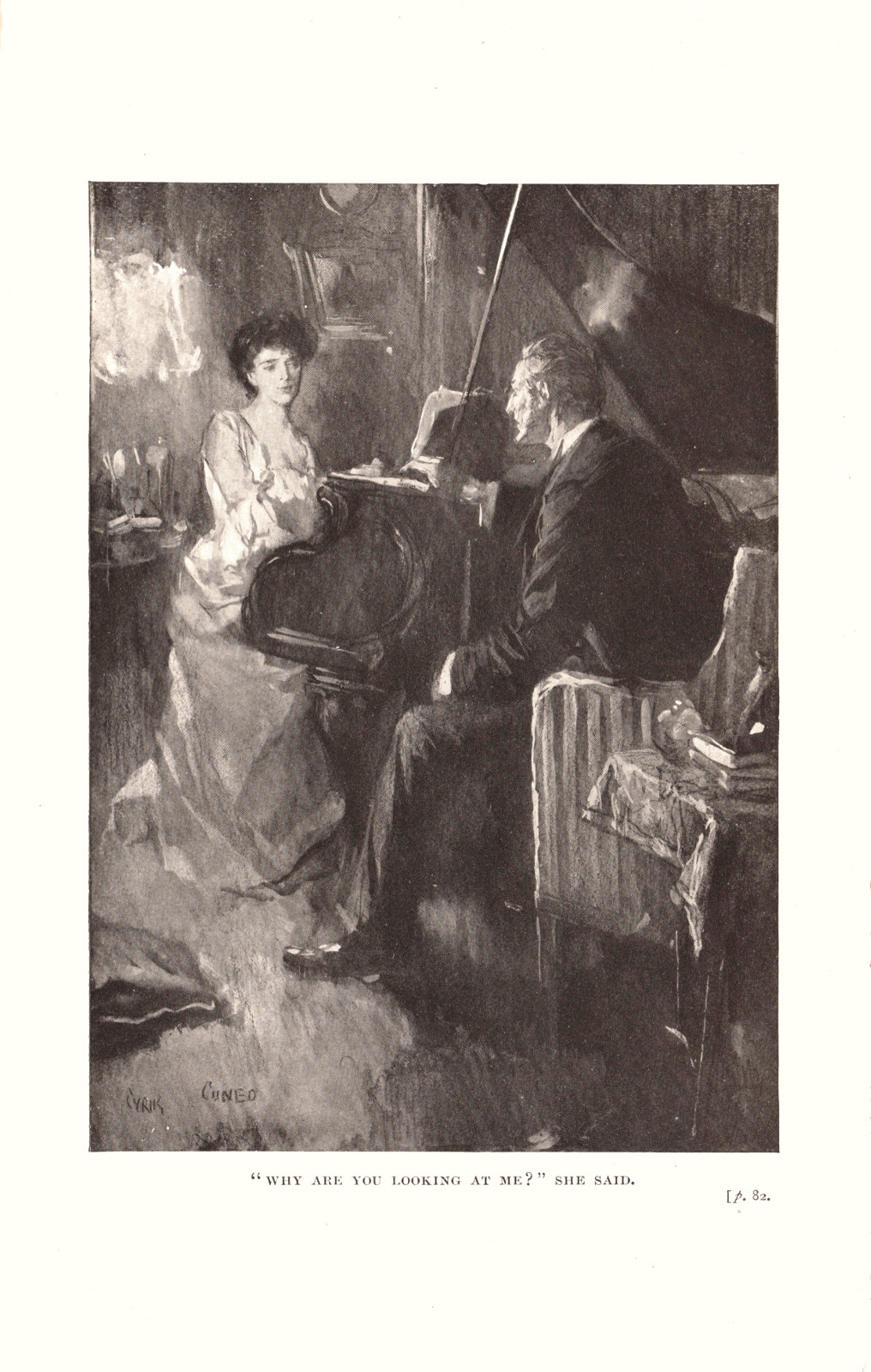 'Why are you looking at me?' she said