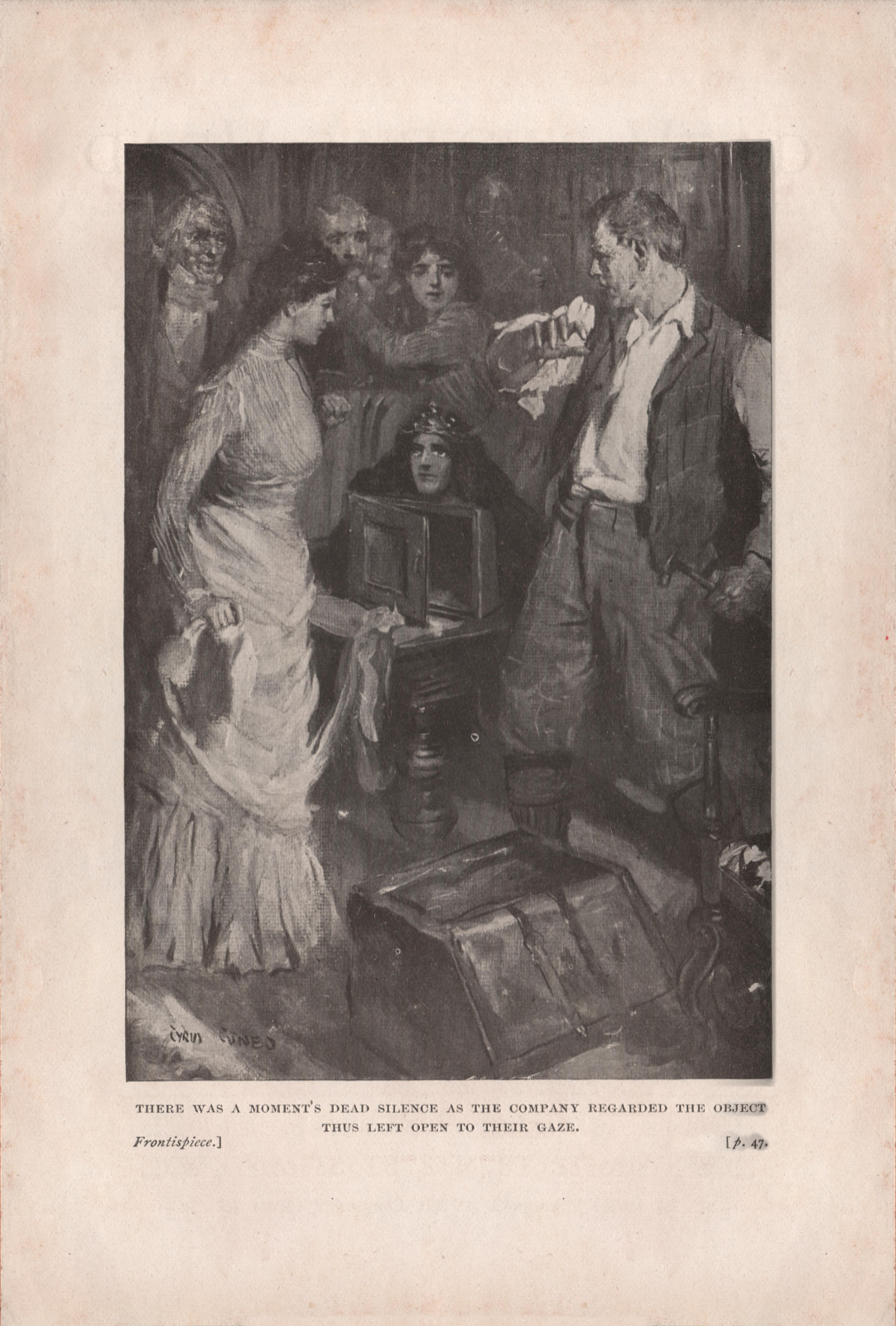 There was a moment's dead silence as the company regarded the object thus left open to their gaze