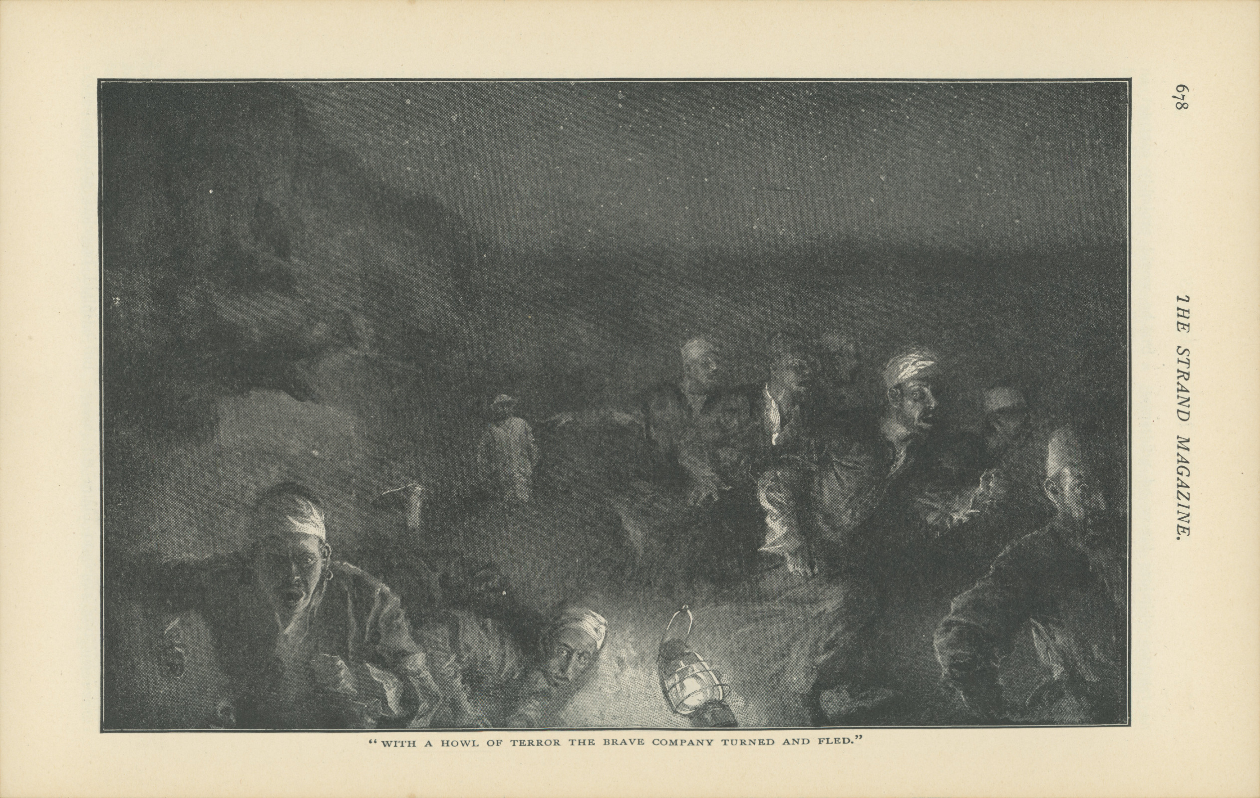 With a howl of terror the brave company turned and fled