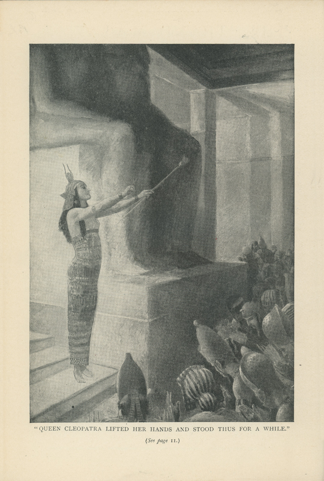 Queen Cleopatra lifted her hands and stood thus for awhile Queencleopatrastrand2
