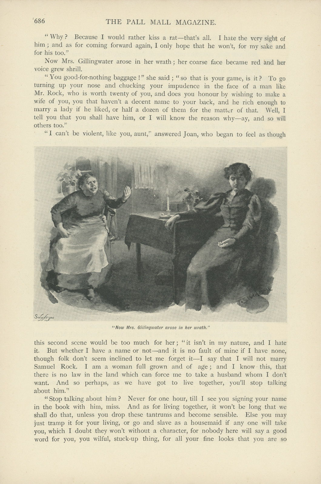 Now Mrs. Gillingwater arose in her wrath