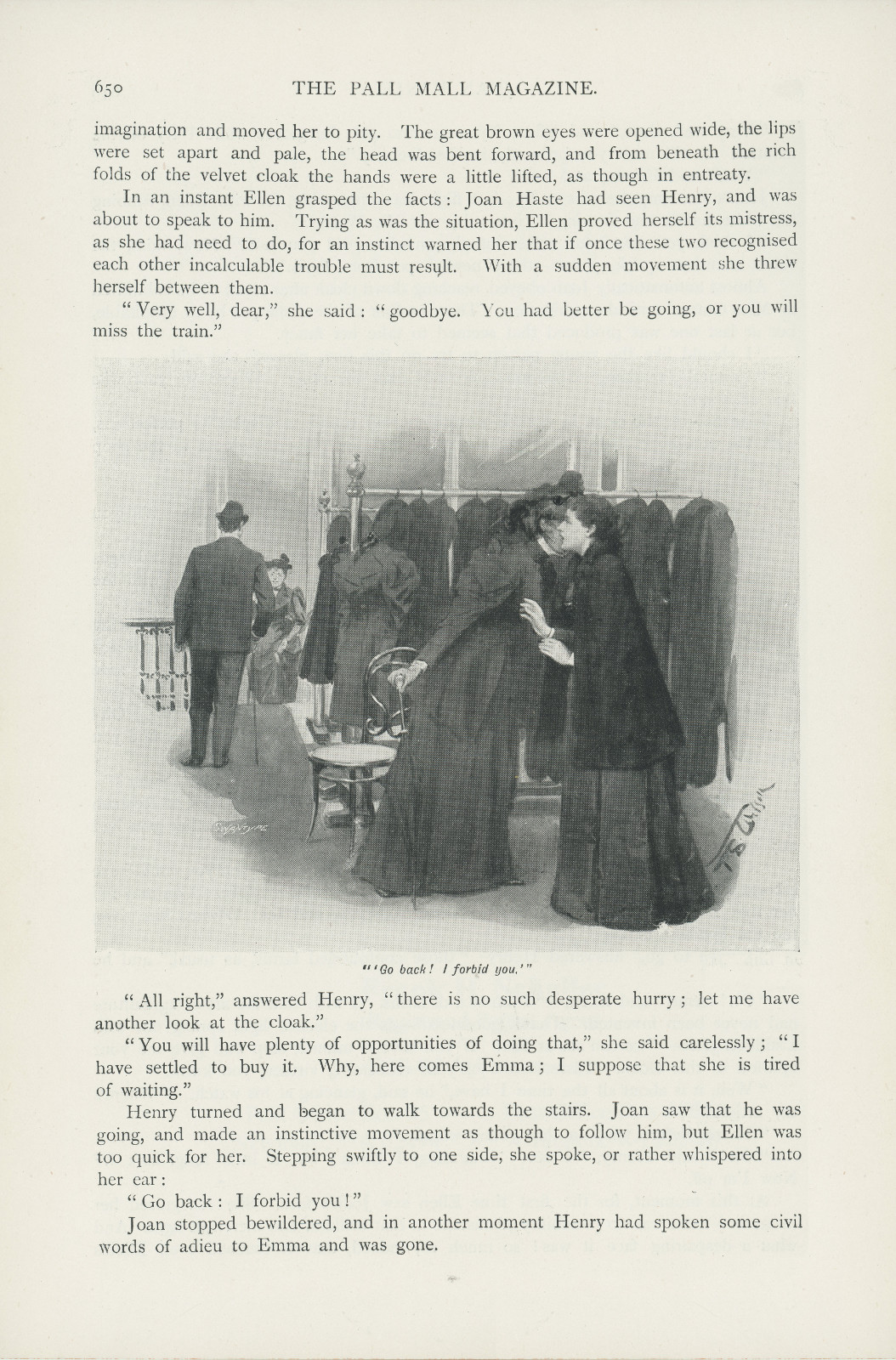 'Go back! I forbid you'