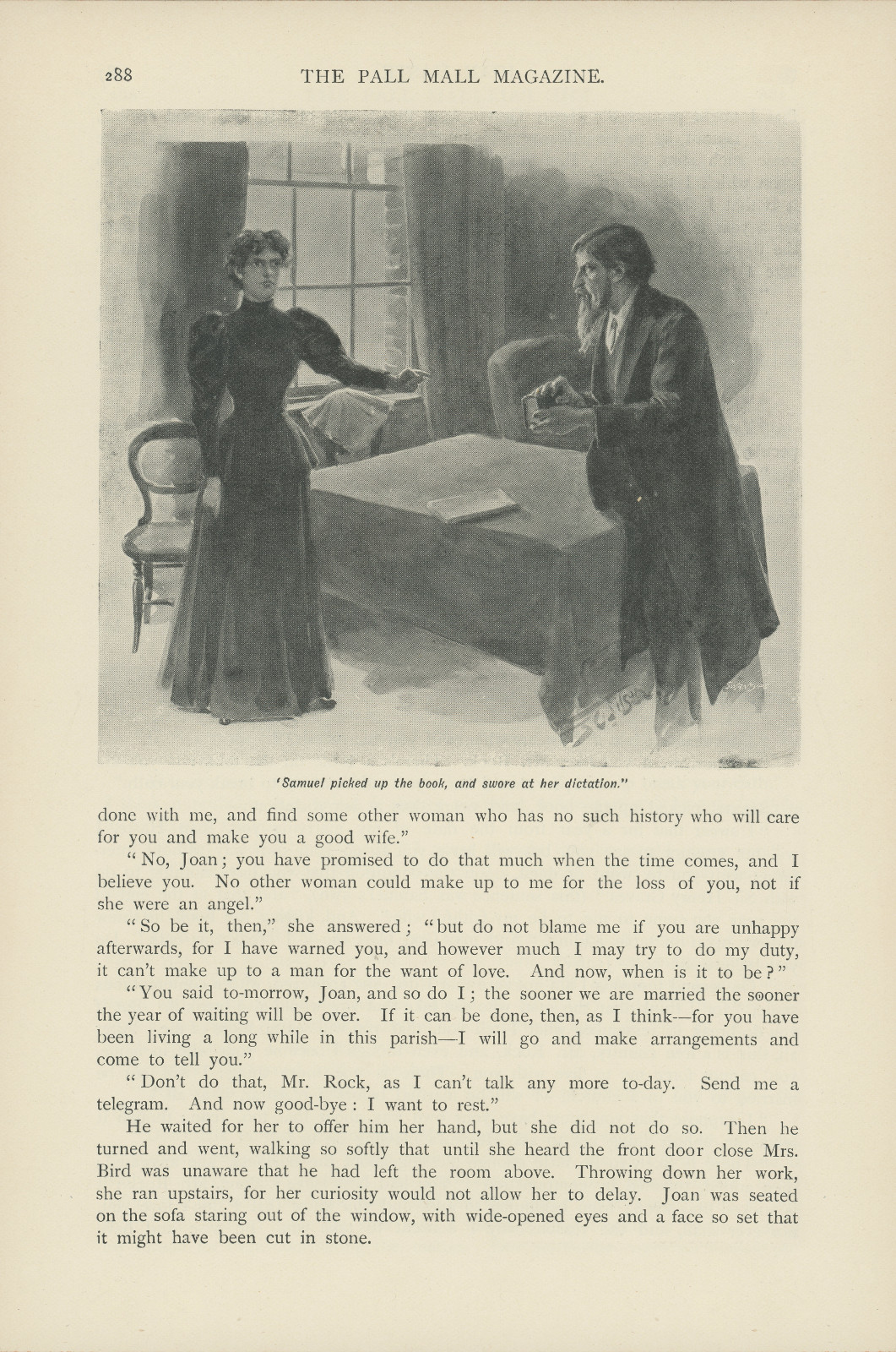 Samuel picked up the book