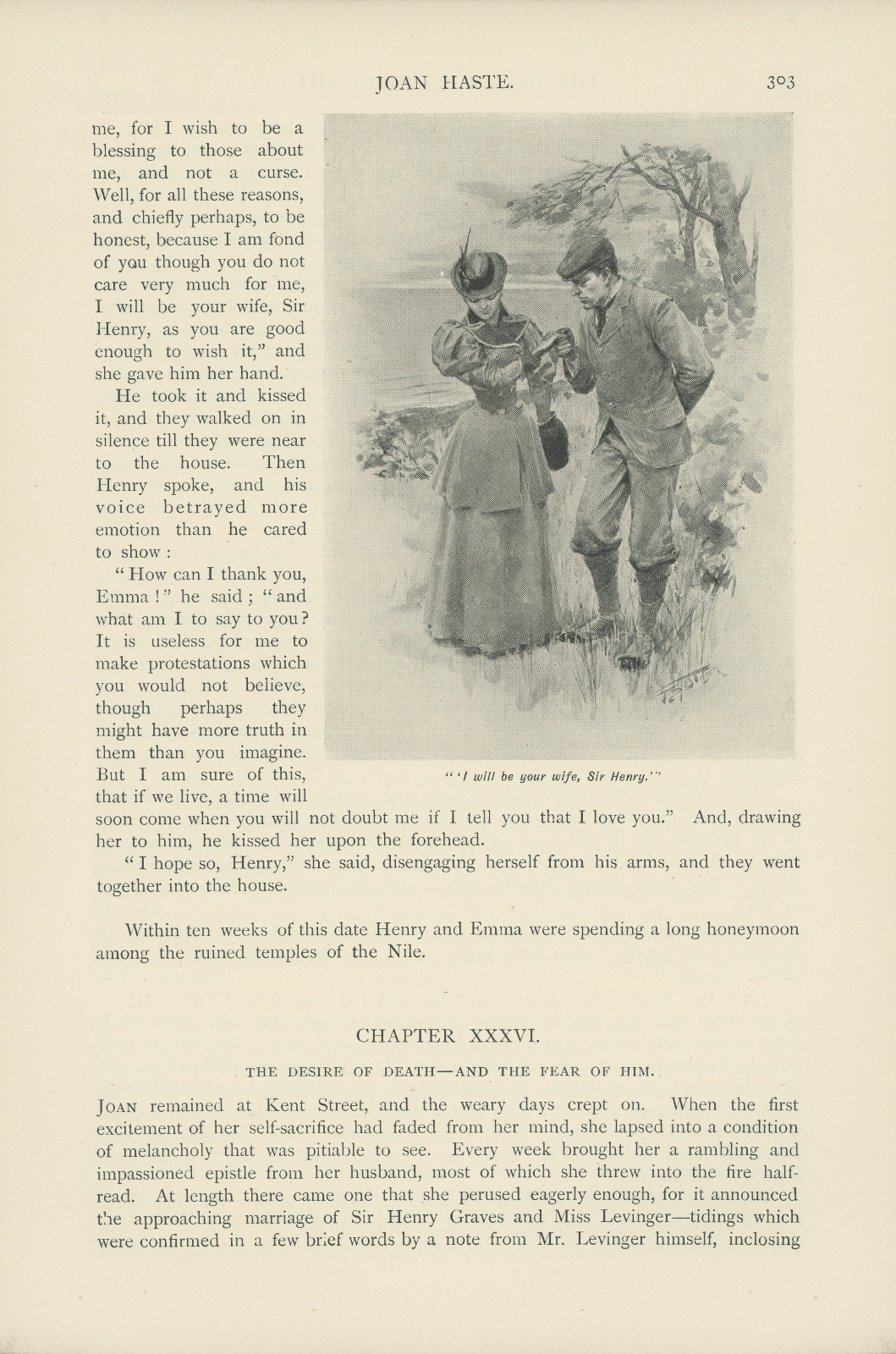 'I will be your wife, Sir Henry'