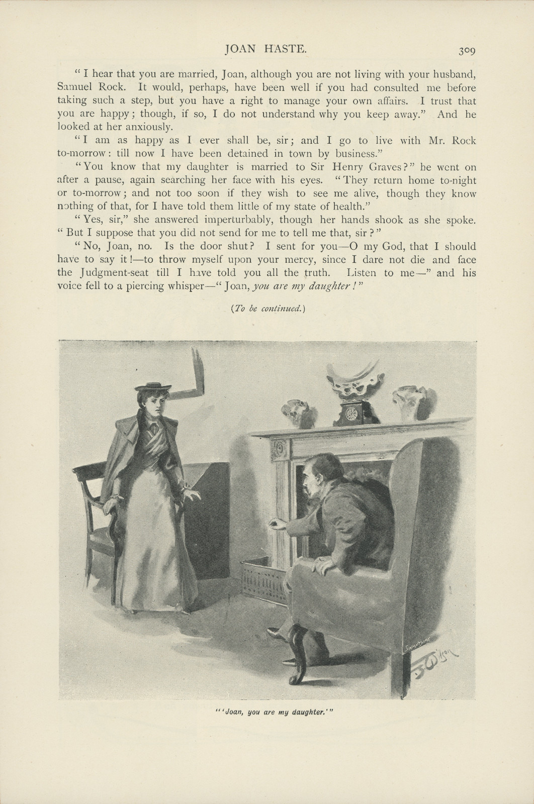 'Joan, you are my daughter'