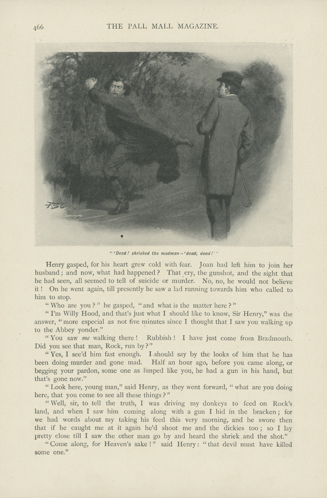 'Dead! shrieked the madman— 'dead, dead!'