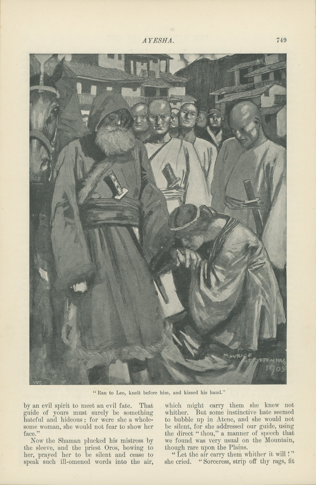 Ran to Leo, knelt before him, and kissed his hand