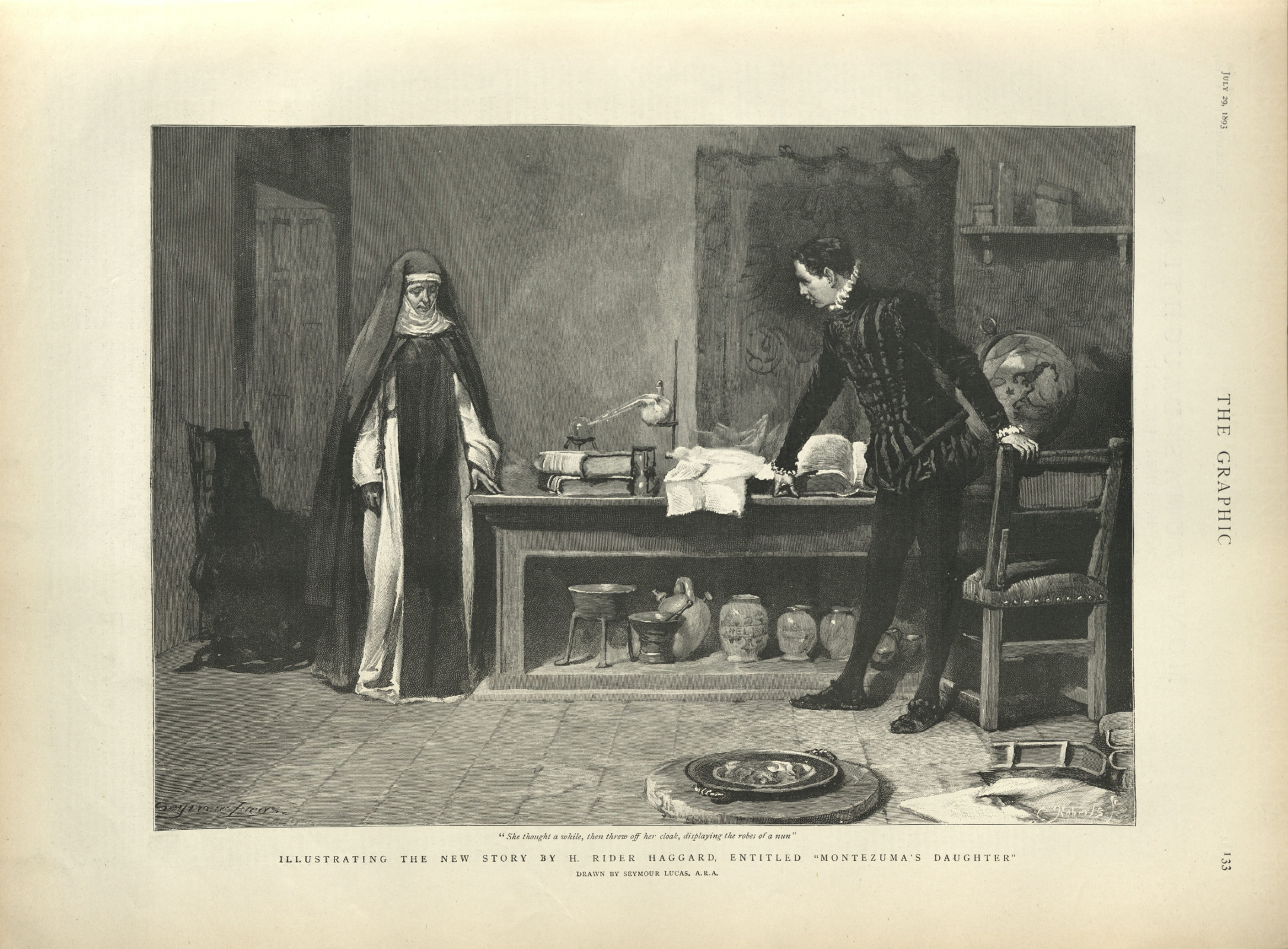 She thought a while, then drew off her cloak, displaying the robes of a nun. Shethoughtthegraphic133