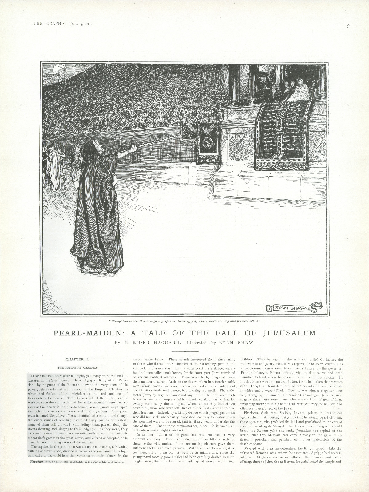 Straightening herself with difficulty upon her tottering feet, Anna raised her staff and pointed with it