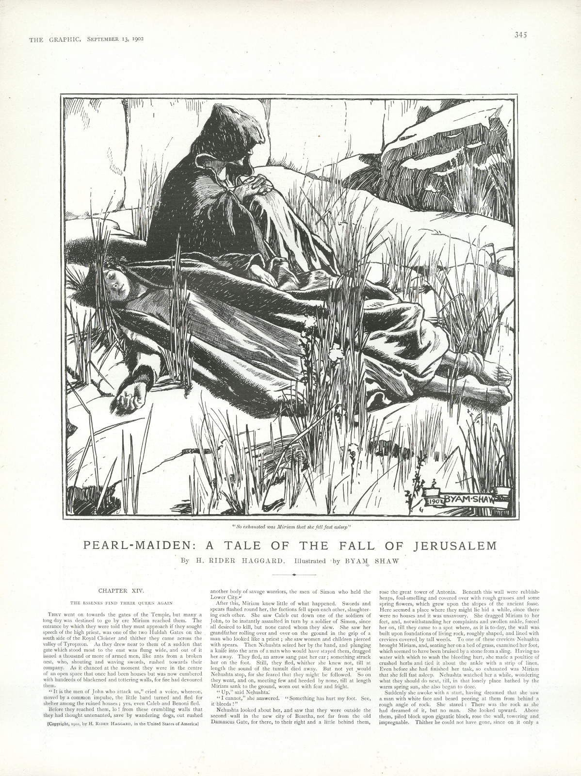 So exhausted was Miriam that she fell fast asleep