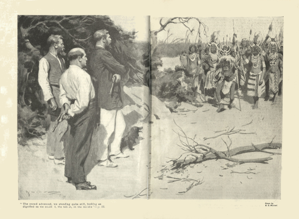 The crowd advanced, we standing quite still, looking as dignified as we could I, the tallest, in the middle