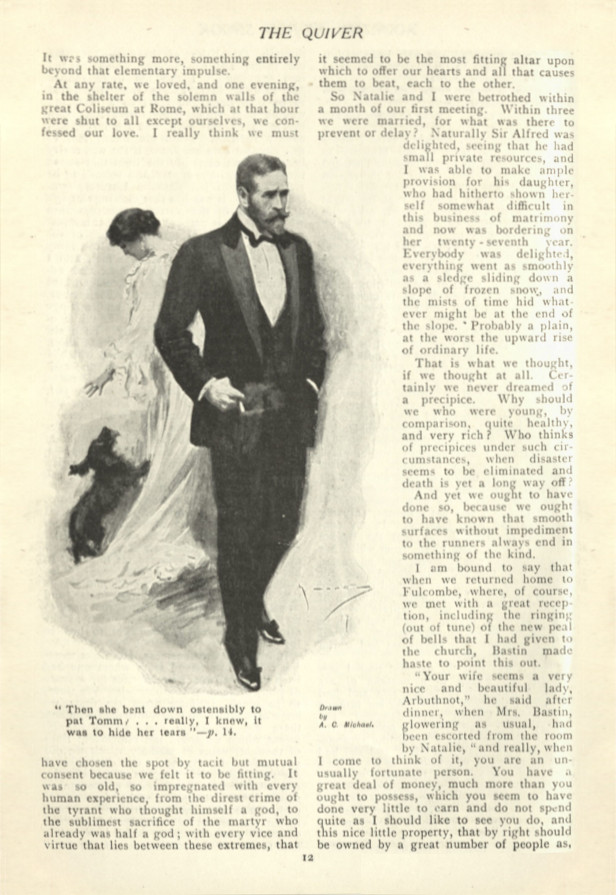 Then she bent down ostensibly to pat Tomm...really, I knew, it was to hide her tears