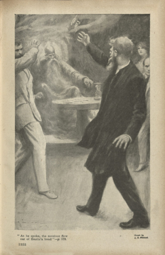 As he spoke, the revolver flew out of Bastin's hand Ashethequiver