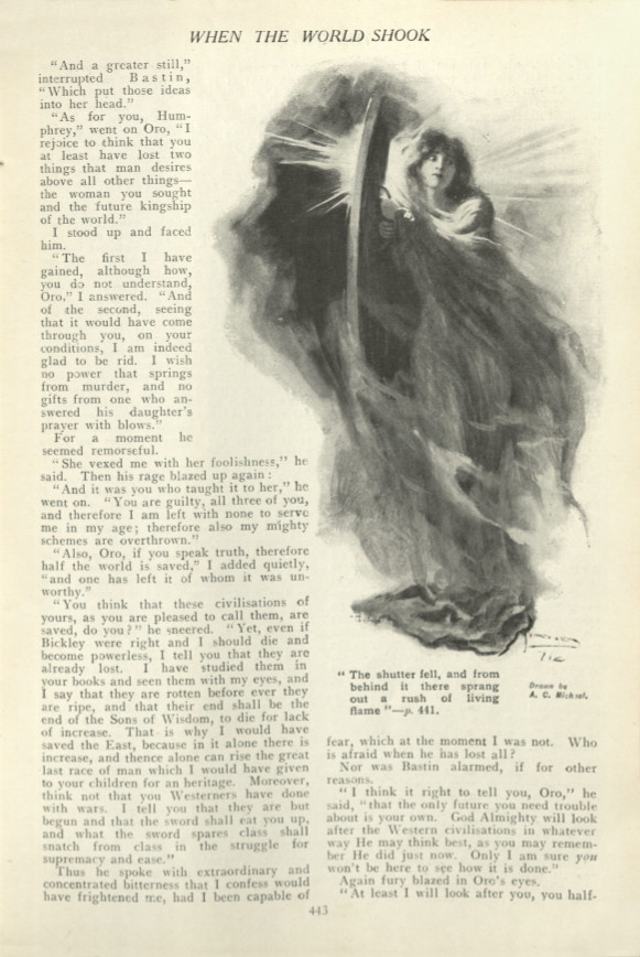 The shutter fell, and from behind it there sprang out a rush of living flame