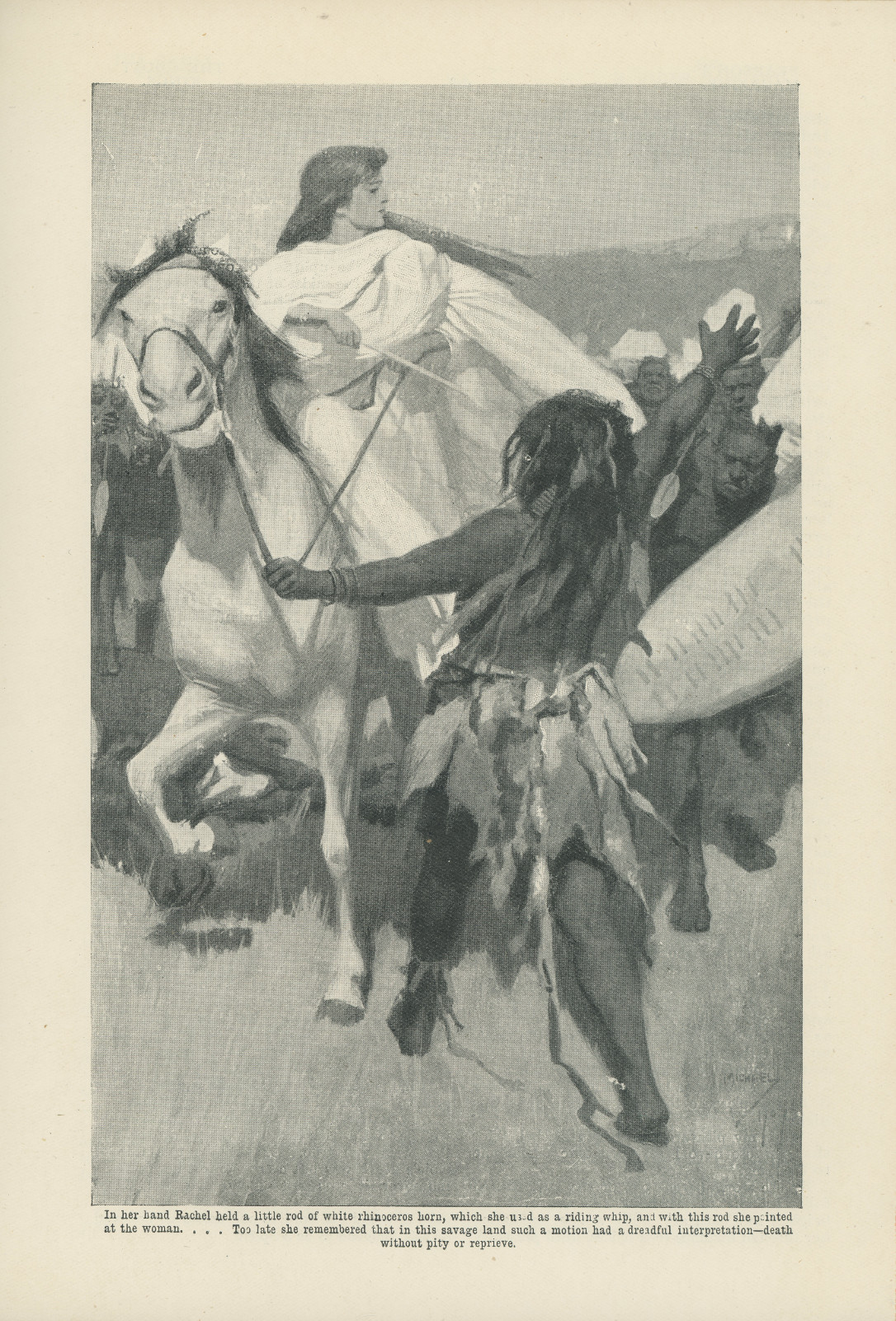 In her hand Rachel held a little rod of white rhinoceros horn, which she used as a riding whip, and with this rod she pointed at the woman Inherpearsonsmagazine627