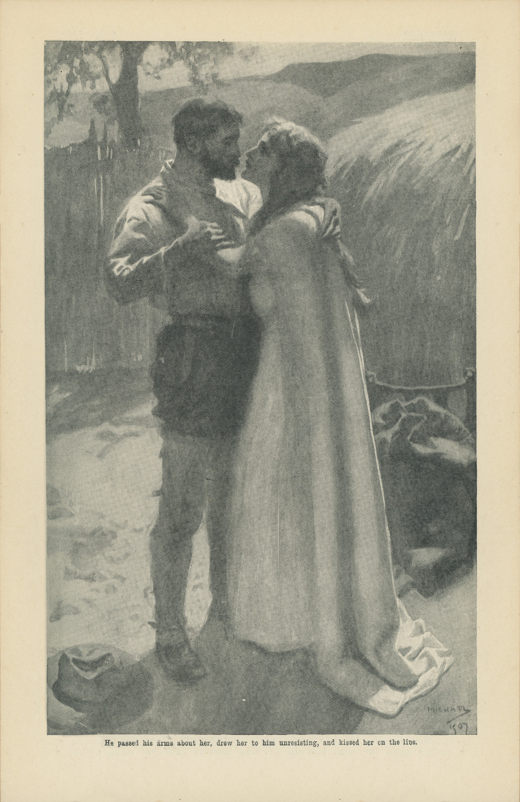 He passed his arms about her, drew her to him unresisting, and kissed her on the lips Hepassedpearsonsmagazine47