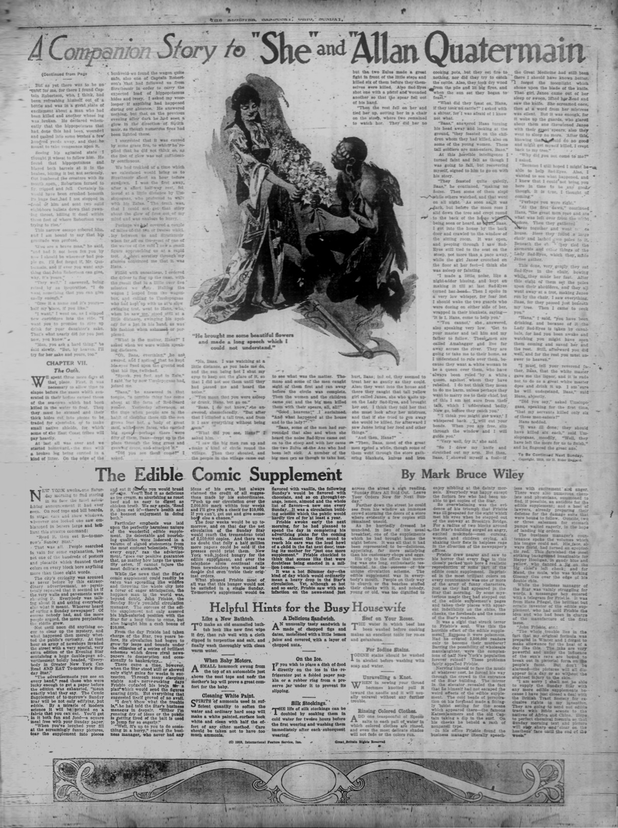 He brought me some beautiful flowers and made a long speech which I could not understand Hebroughtsandusky4jan1920
