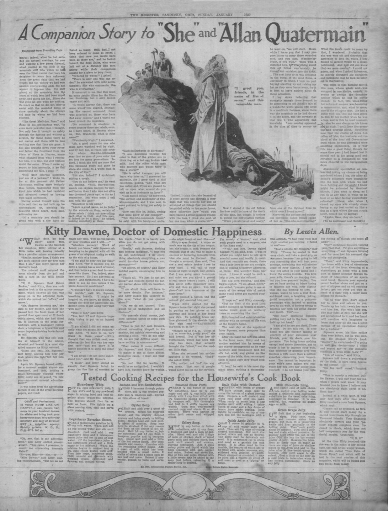 'I greet you, friends, in the name of Her I serve,' said this venerable man Igreetsandusky25jan1920