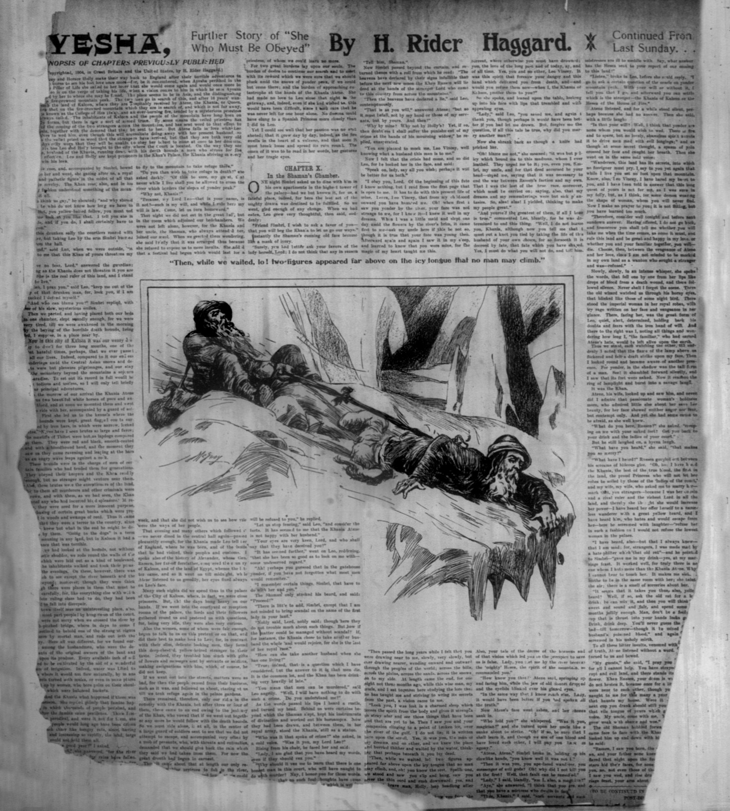 Then, while we waited, lo! two figures appeared far above on the icy tongue that no man may climb Thenwhilestlouisdispatch1oct1905