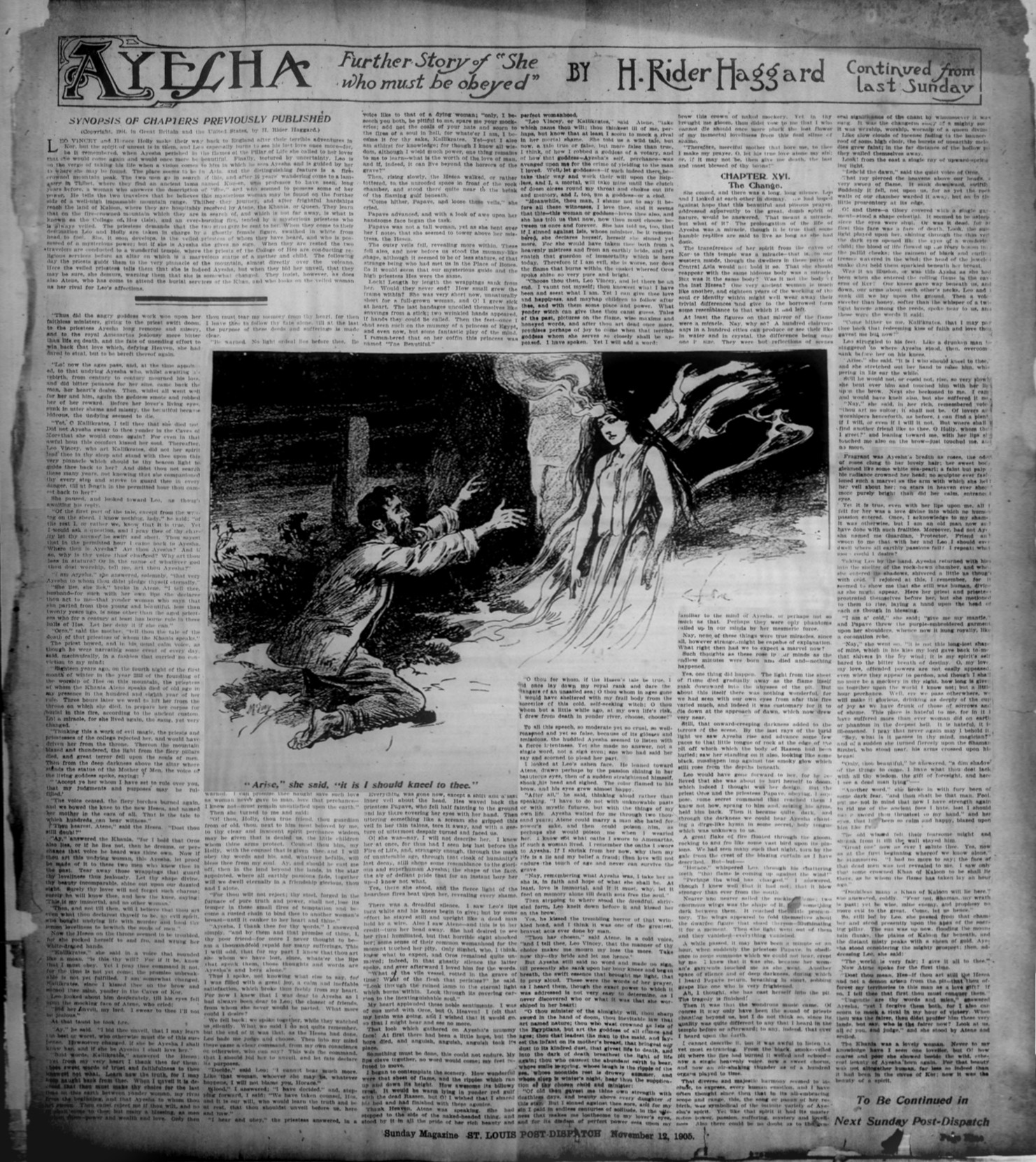 'Arise,' she said, 'it is I should kneel to thee' Ariseshestlouisdispatch12nov1905