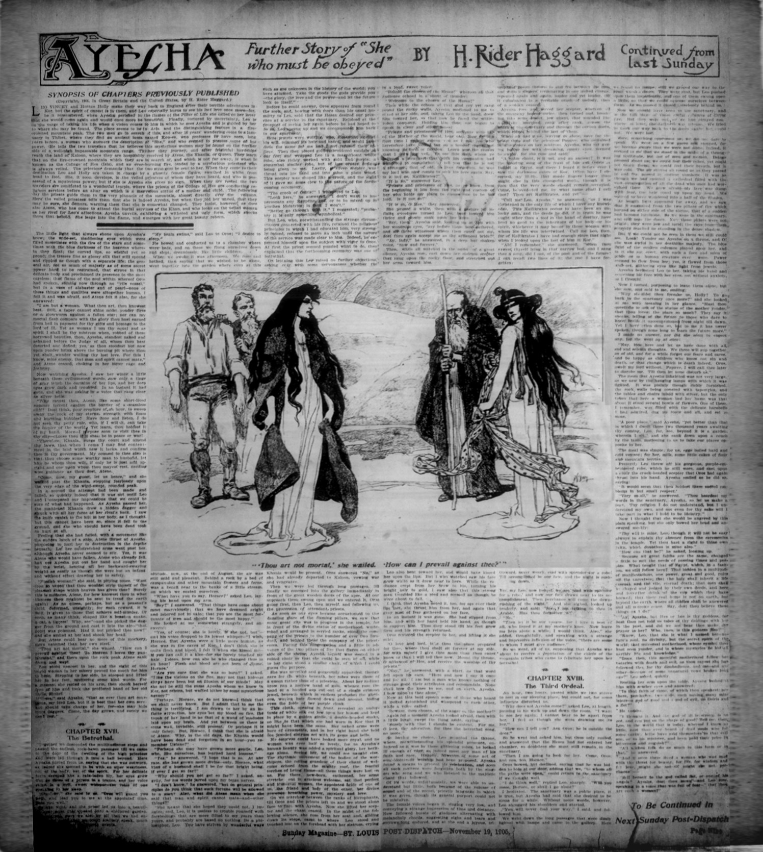 'Thou art not mortal,' she wailed. 'How can I prevail against thee?' Thouartstlouisdispatch19nov1905