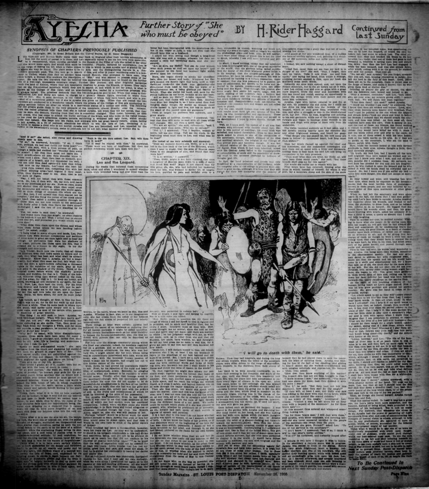 'I will go to death with them,' he said Iwillstlouisdispatch26nov1905