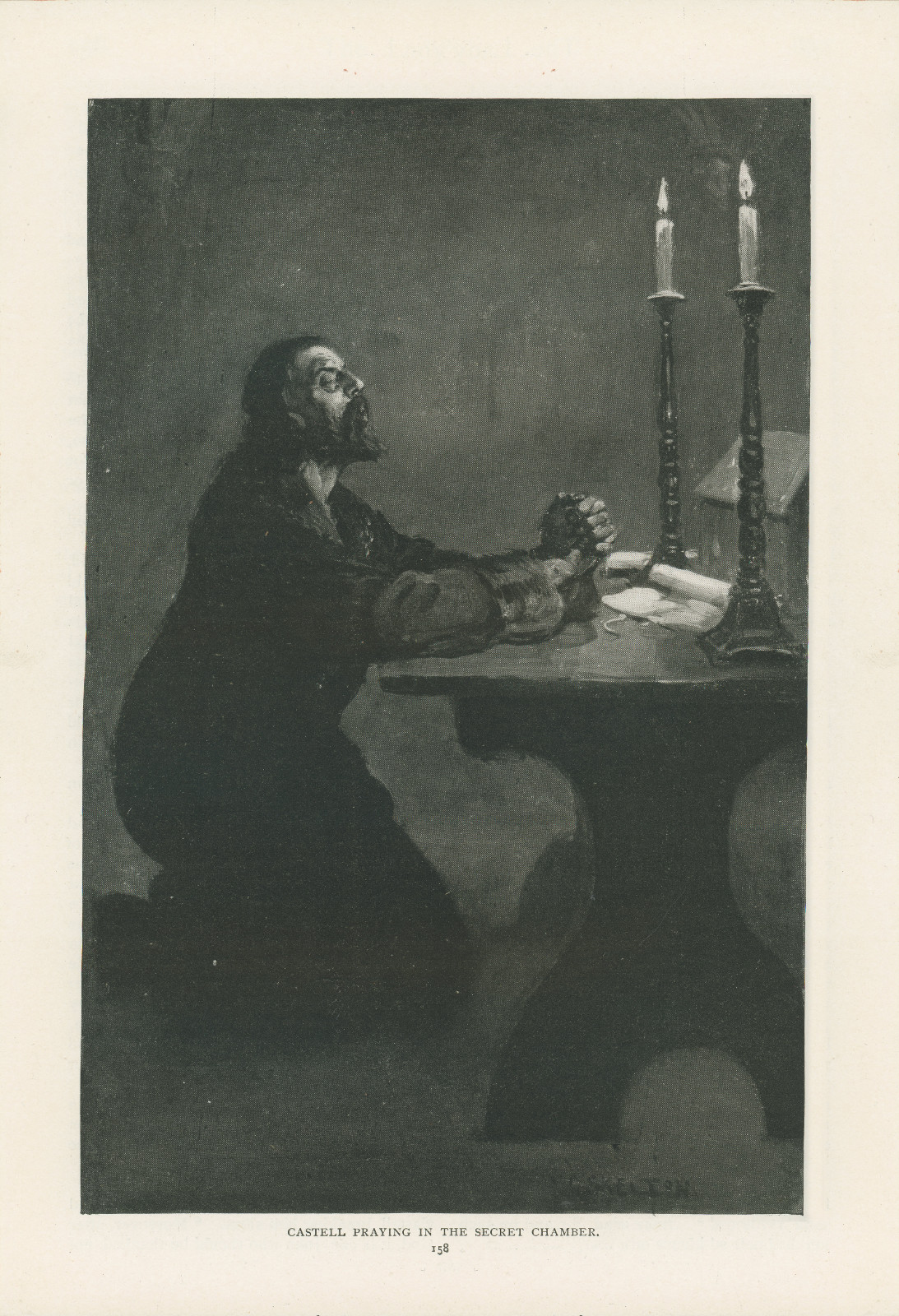 Castell praying in the secret chamber Castellprayingladysrealm158