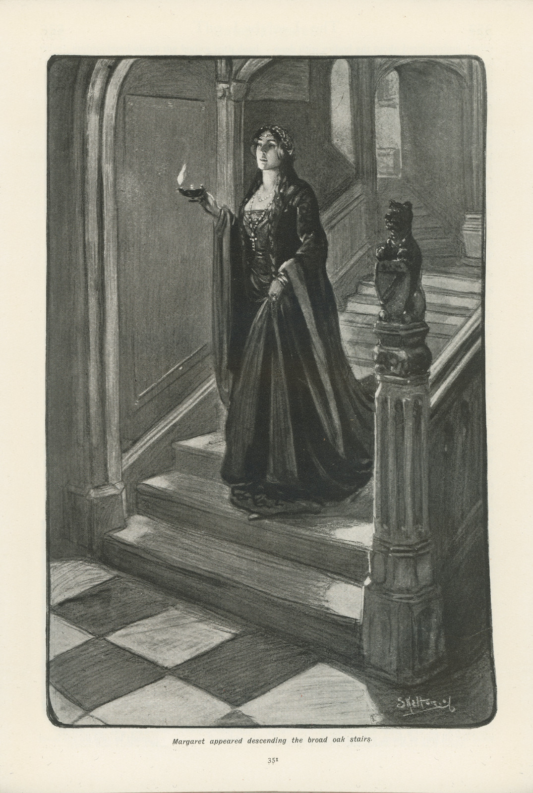 Margaret appeared descending the broad oak stairs Margaretappearedladysrealm351