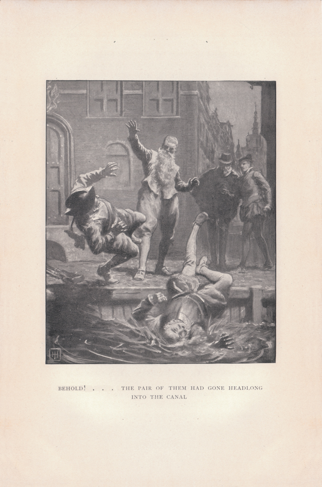 Behold!... the pair of them had gone headlong into the canal. Beholdthe134