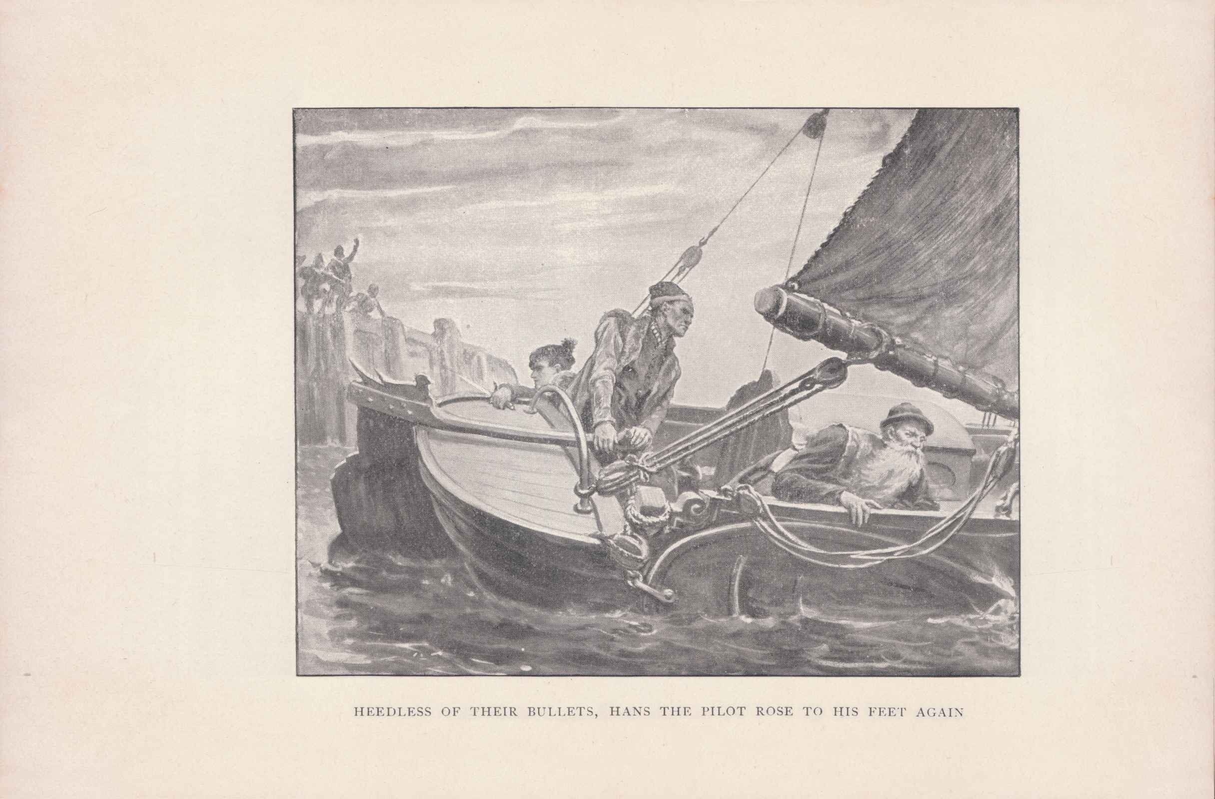 Heedless of their bullets, Hans the pilot rose to his feet again.