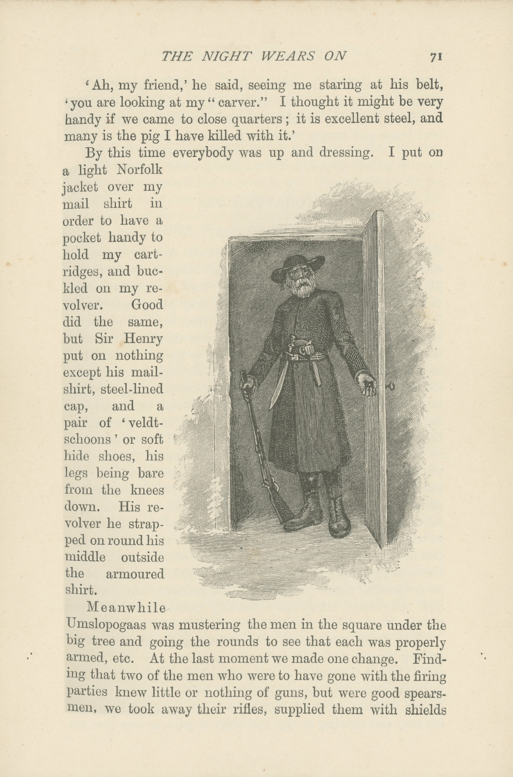 I put on a light Norfolk jacket over my mail shirt