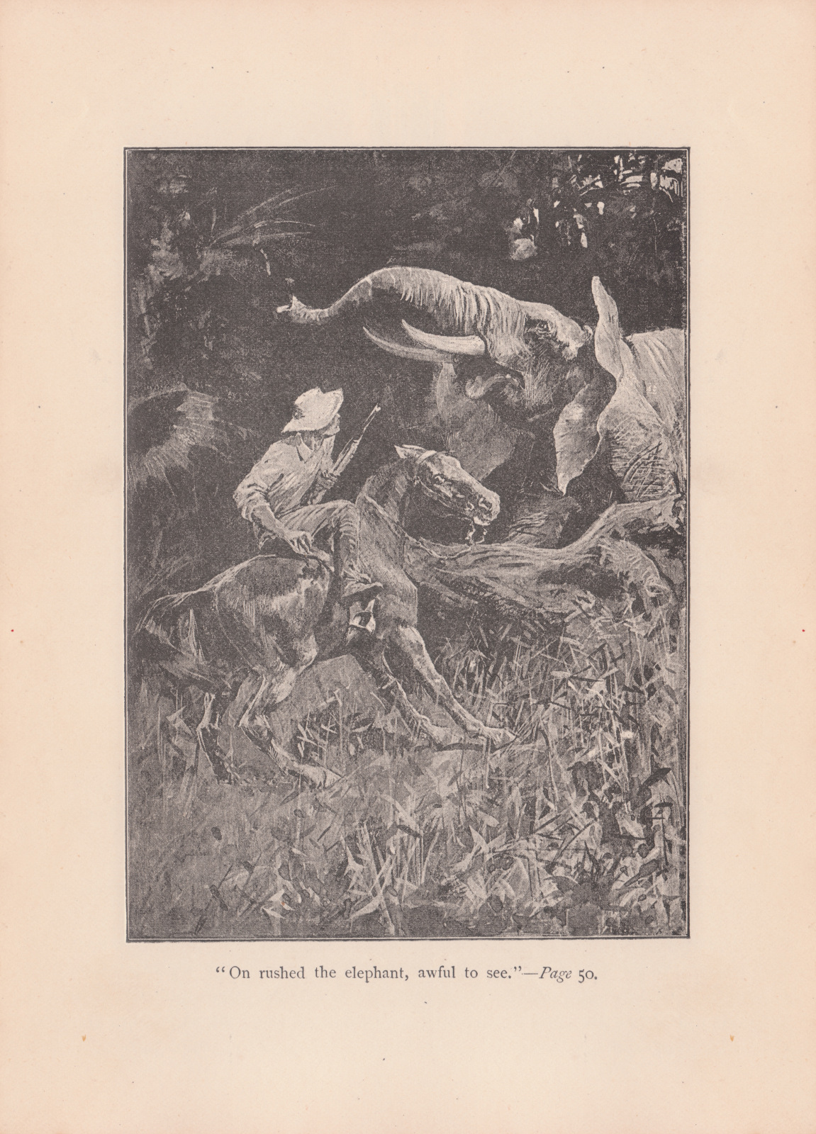 On rushed the elephant, awful to see