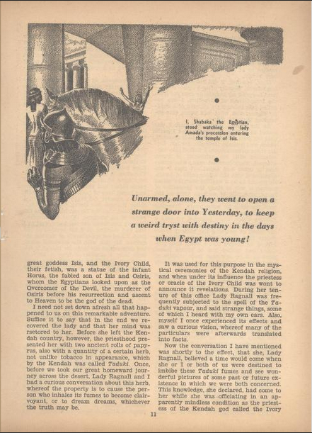 I, Shabaka the Egyptian, stood watching my lady Amada's procession entering the temple of Isis