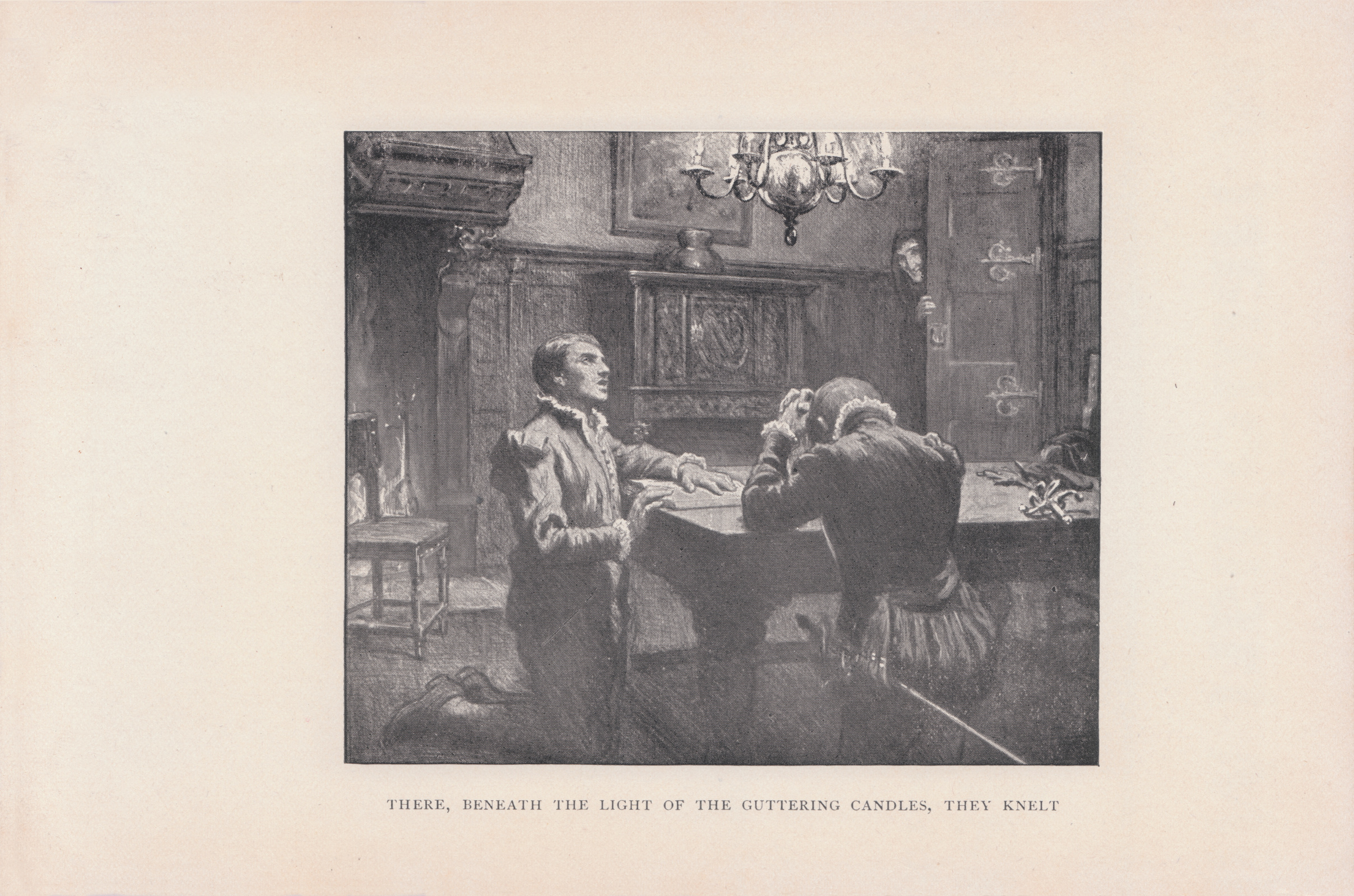 There, beneath the light of the guttering candles, they knelt.