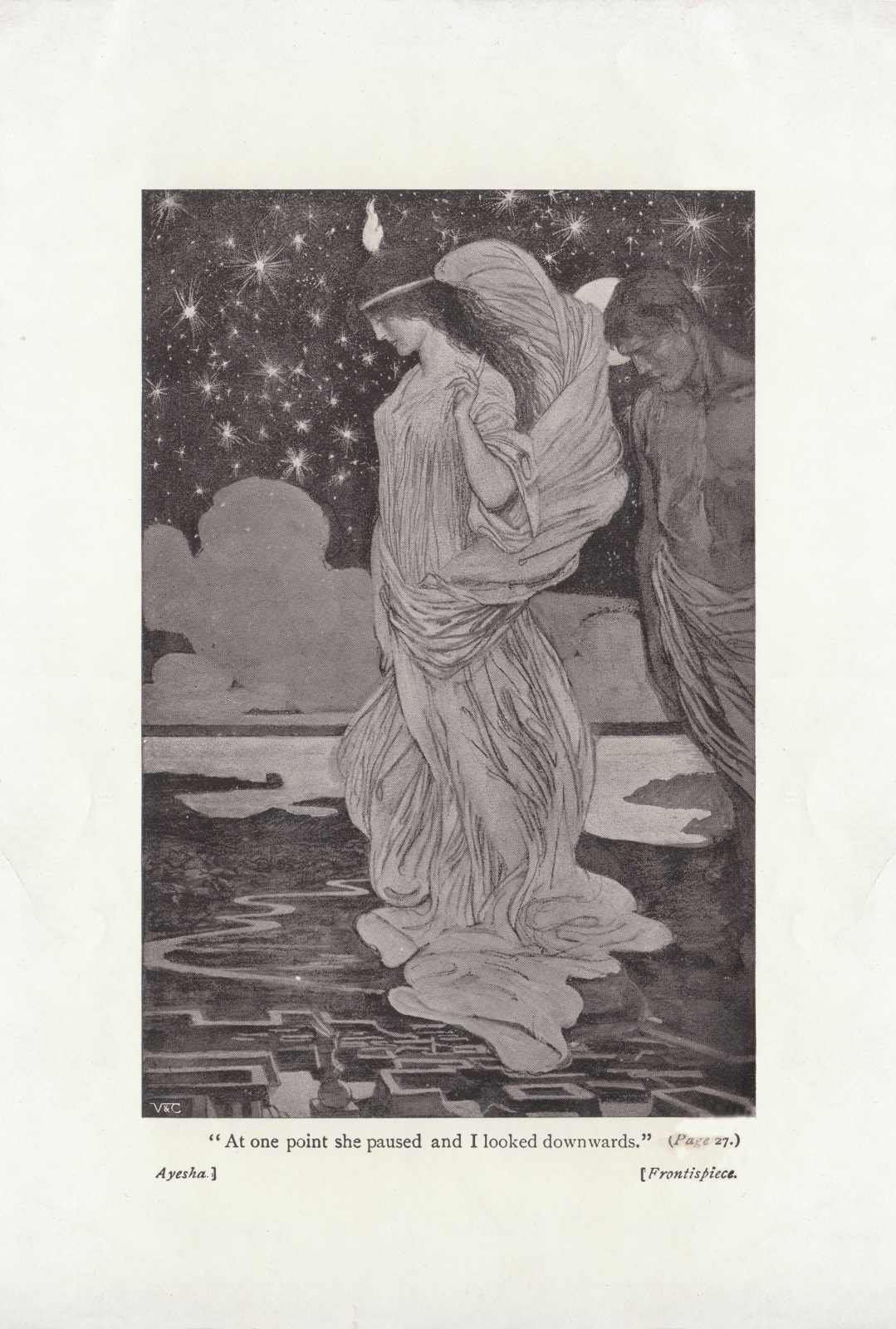 At one point she paused and I looked downwards