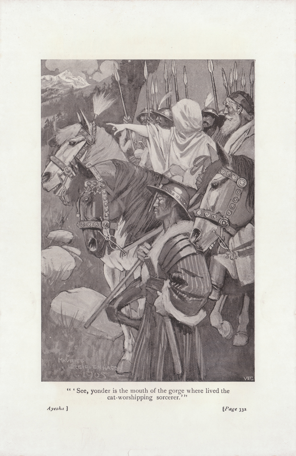'See, yonder is the mouth of the gorge where lived the cat-worshipping sorcerer'