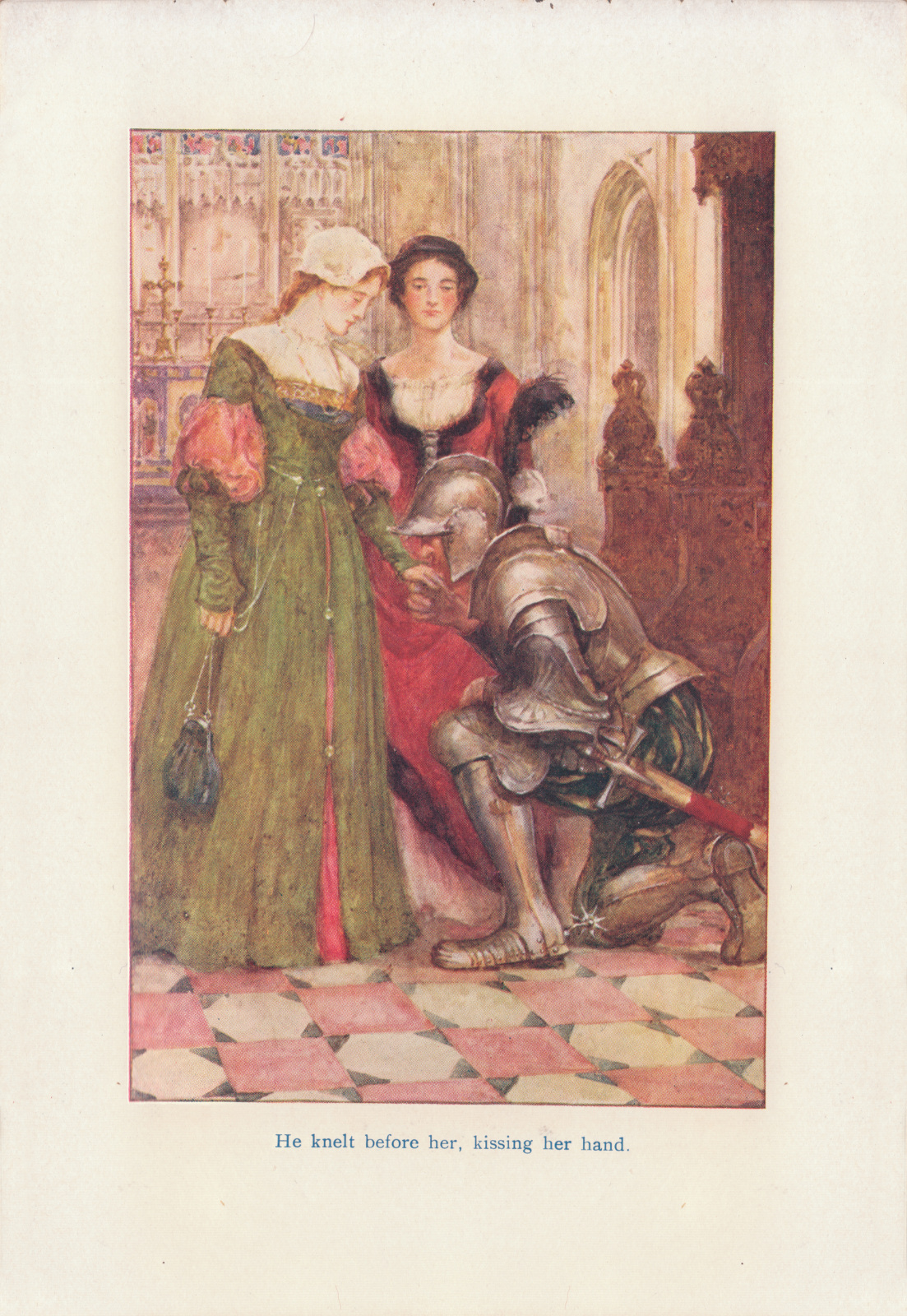 He knelt before her, kissing her hand. Heknelt164