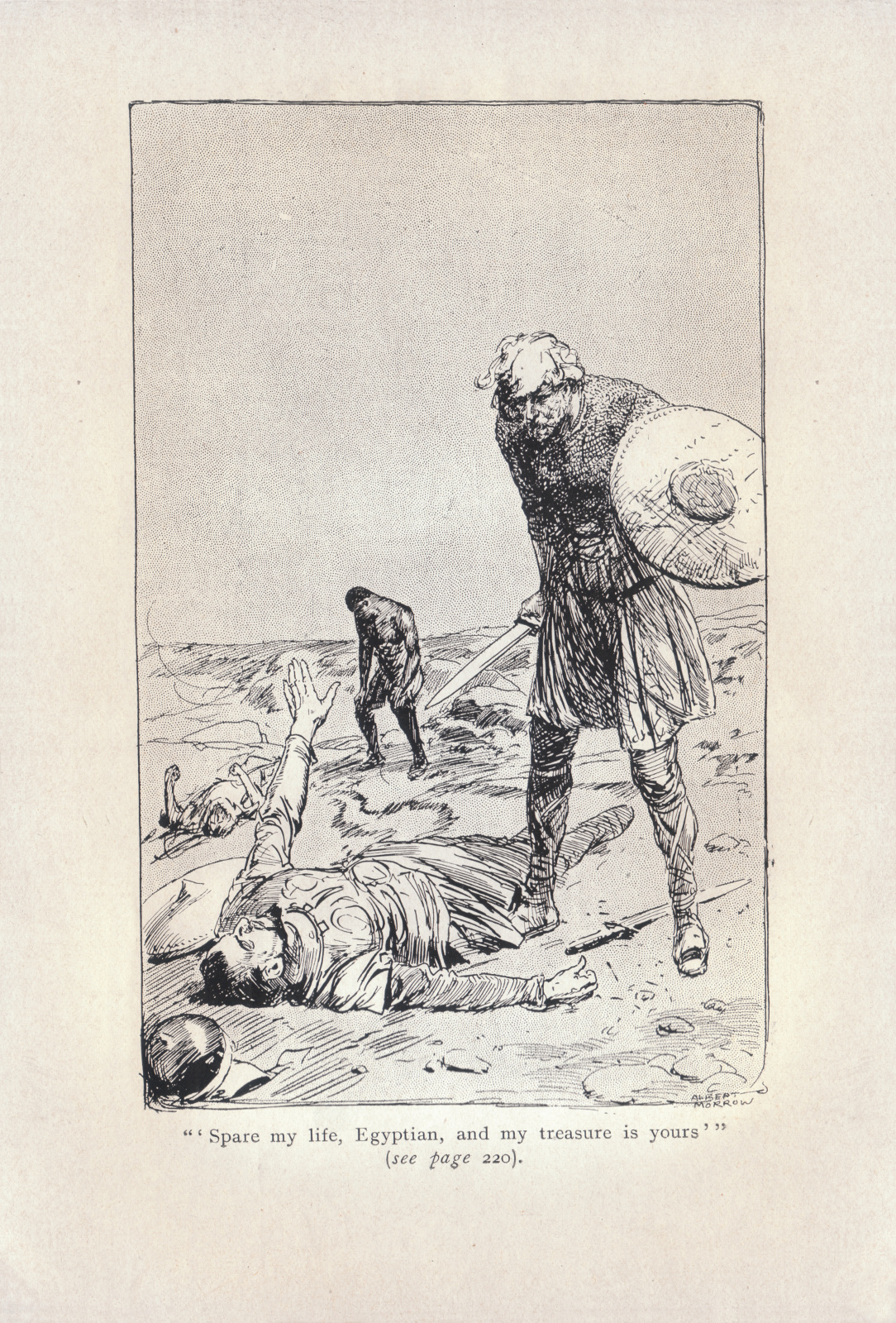 'Spare my life, Egyptian, and my treasure is yours.'