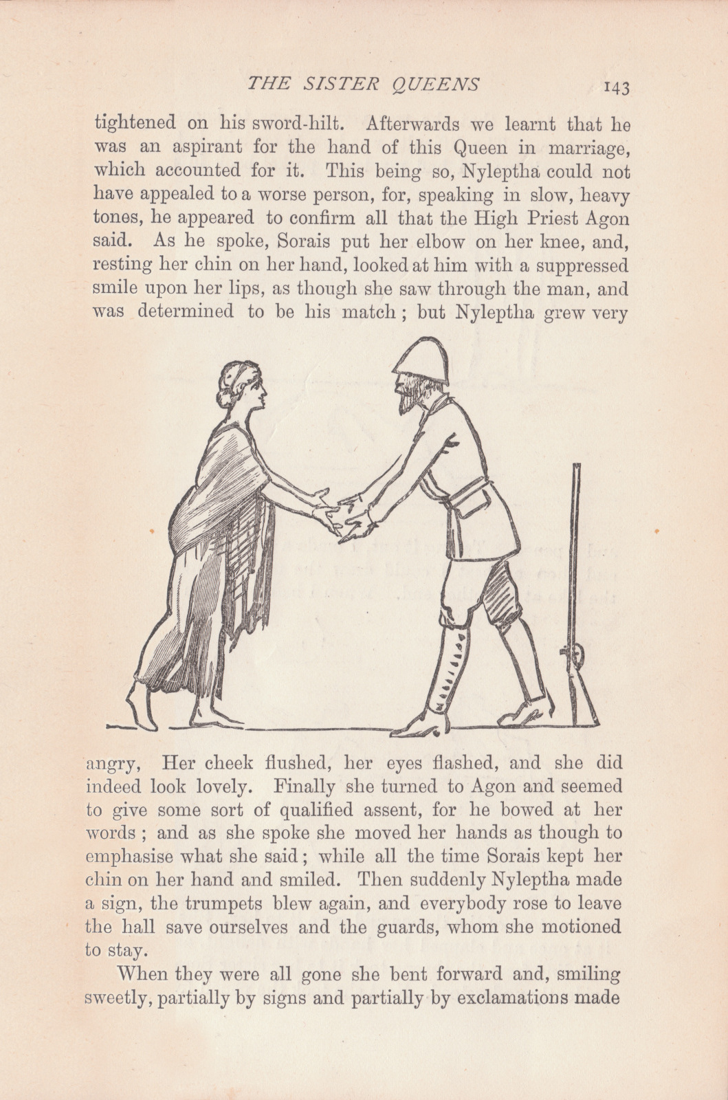 I did not like the look of his cold grey eye; Her cheek flushed, her eyes flashed