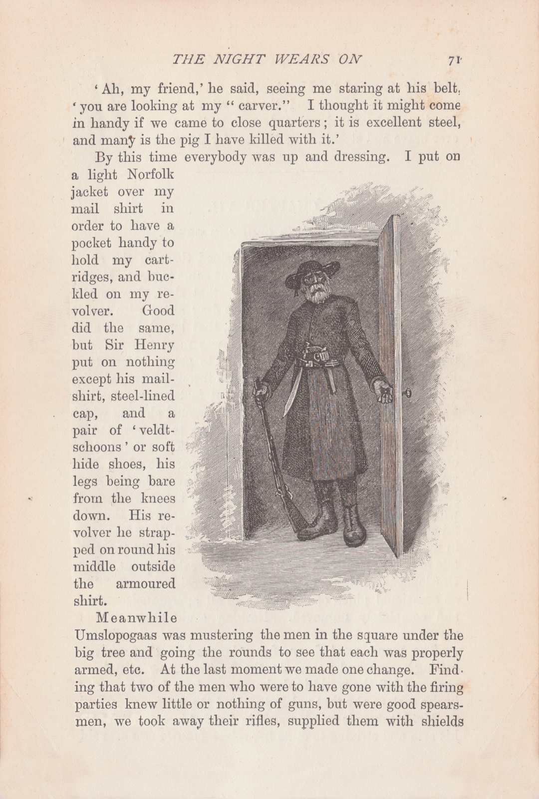 I put on a light Norfolk jacket over my mail shirt