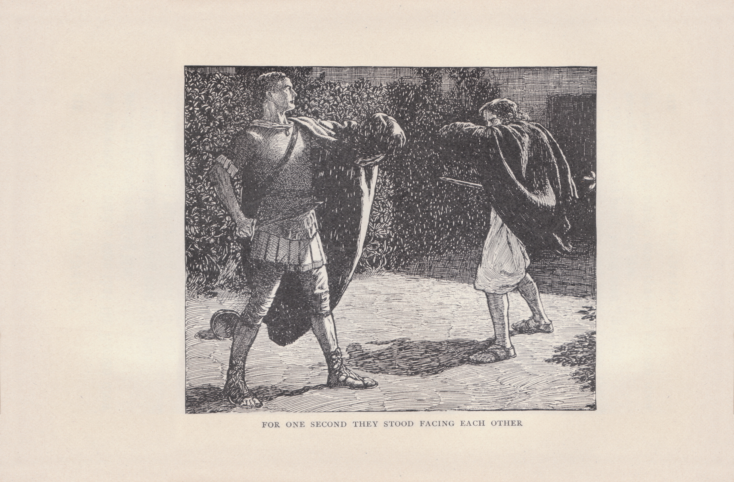 For one second they stood facing each other