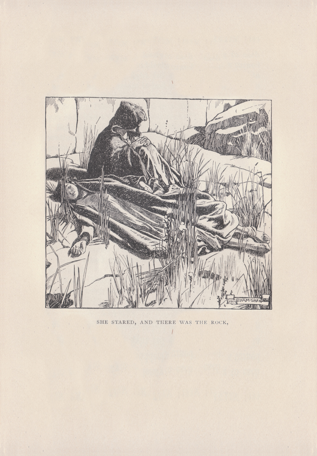 She stared, and there was the rock