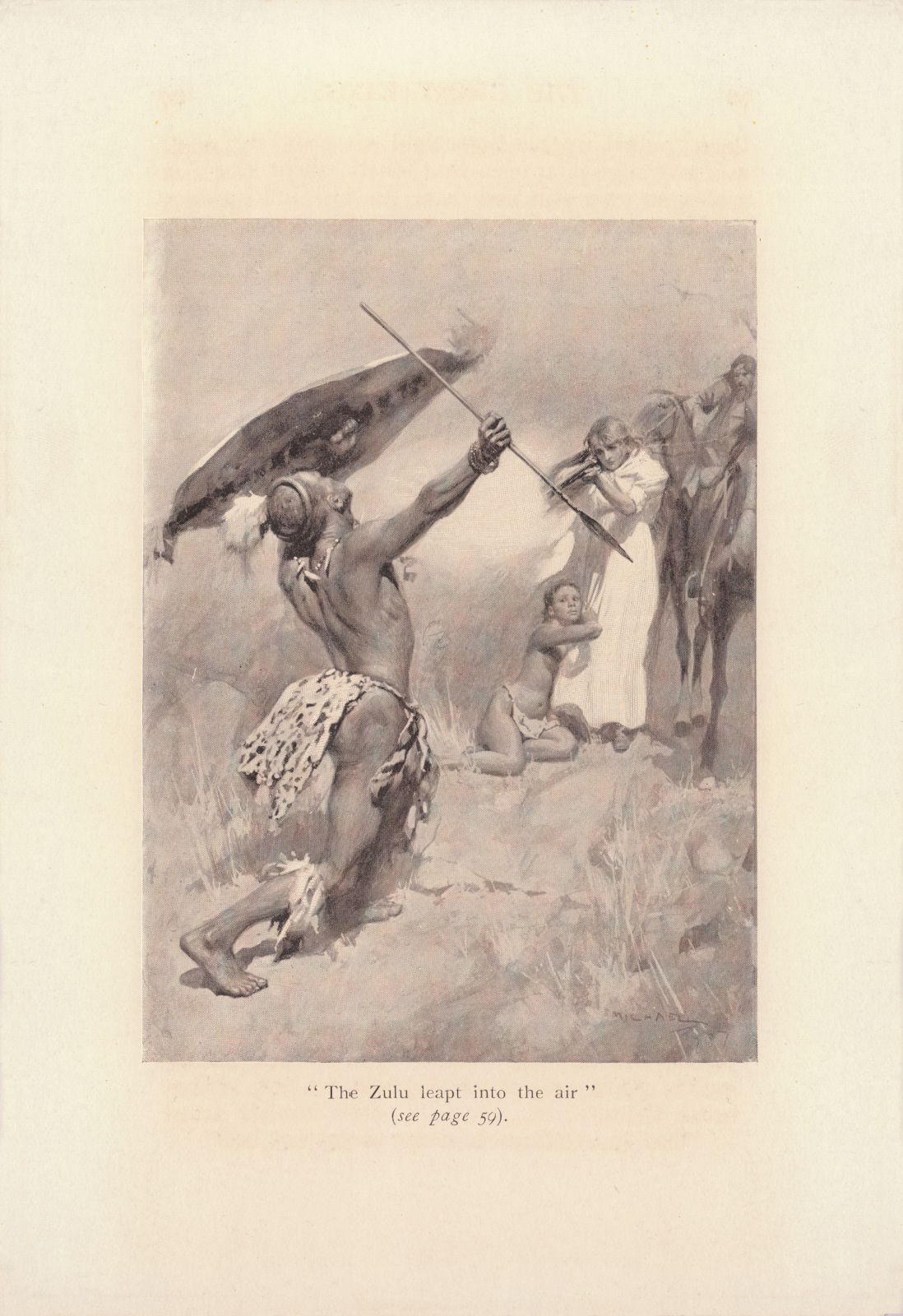 The Zulu leapt into the air