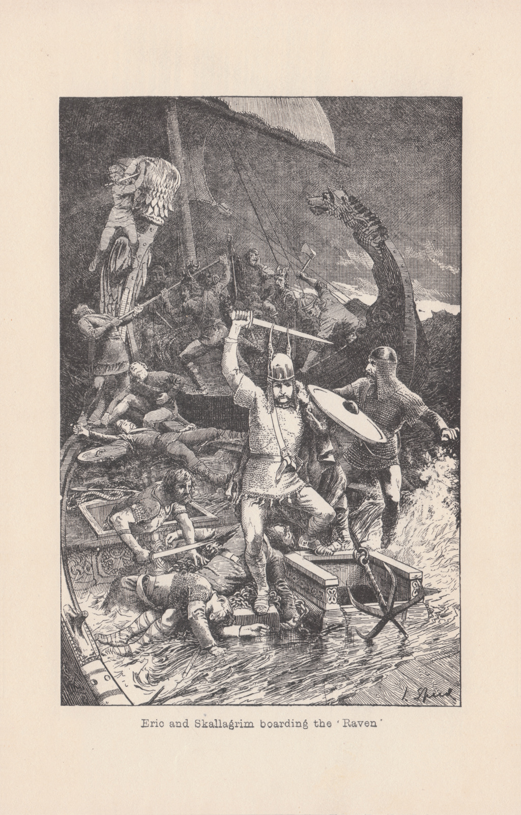 Eric and Skallagrim boarding the 'Raven'