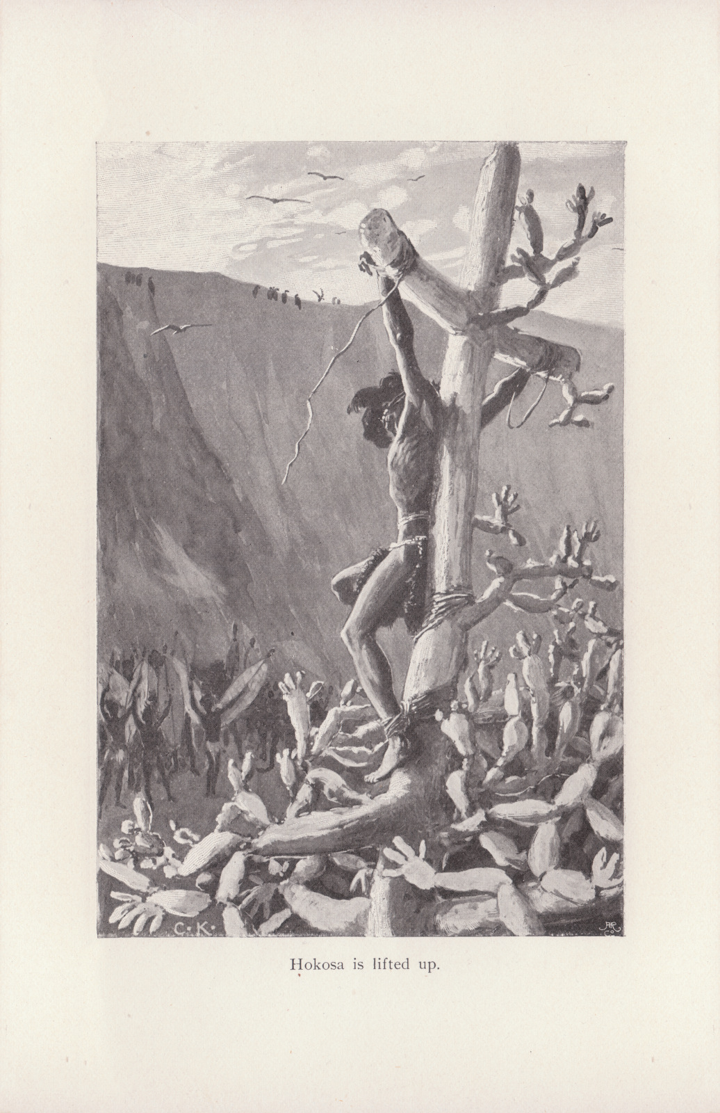 Hokosa is lifted up.