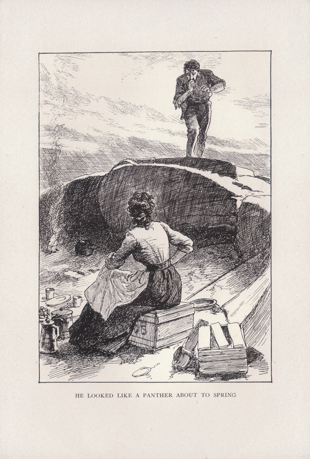 He looked like a panther about to spring.