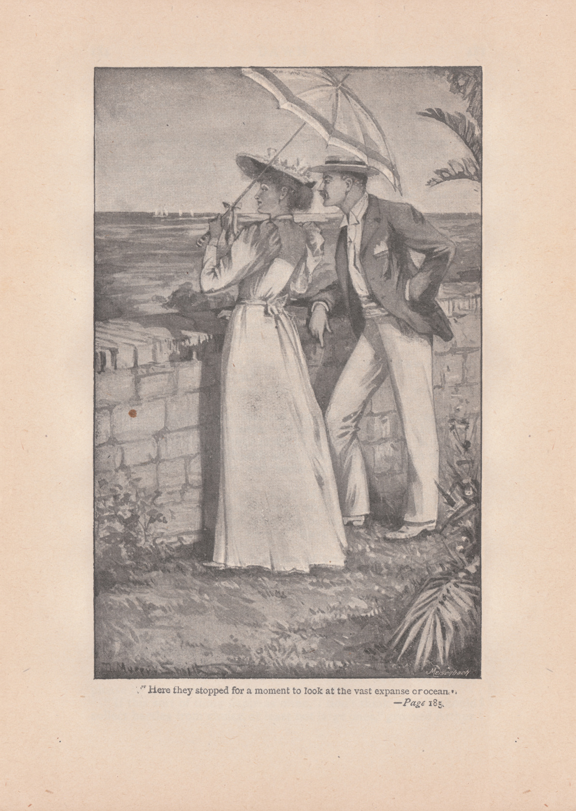 Here they stopped for a moment to look at the vast expanse or ocean. Herethey185