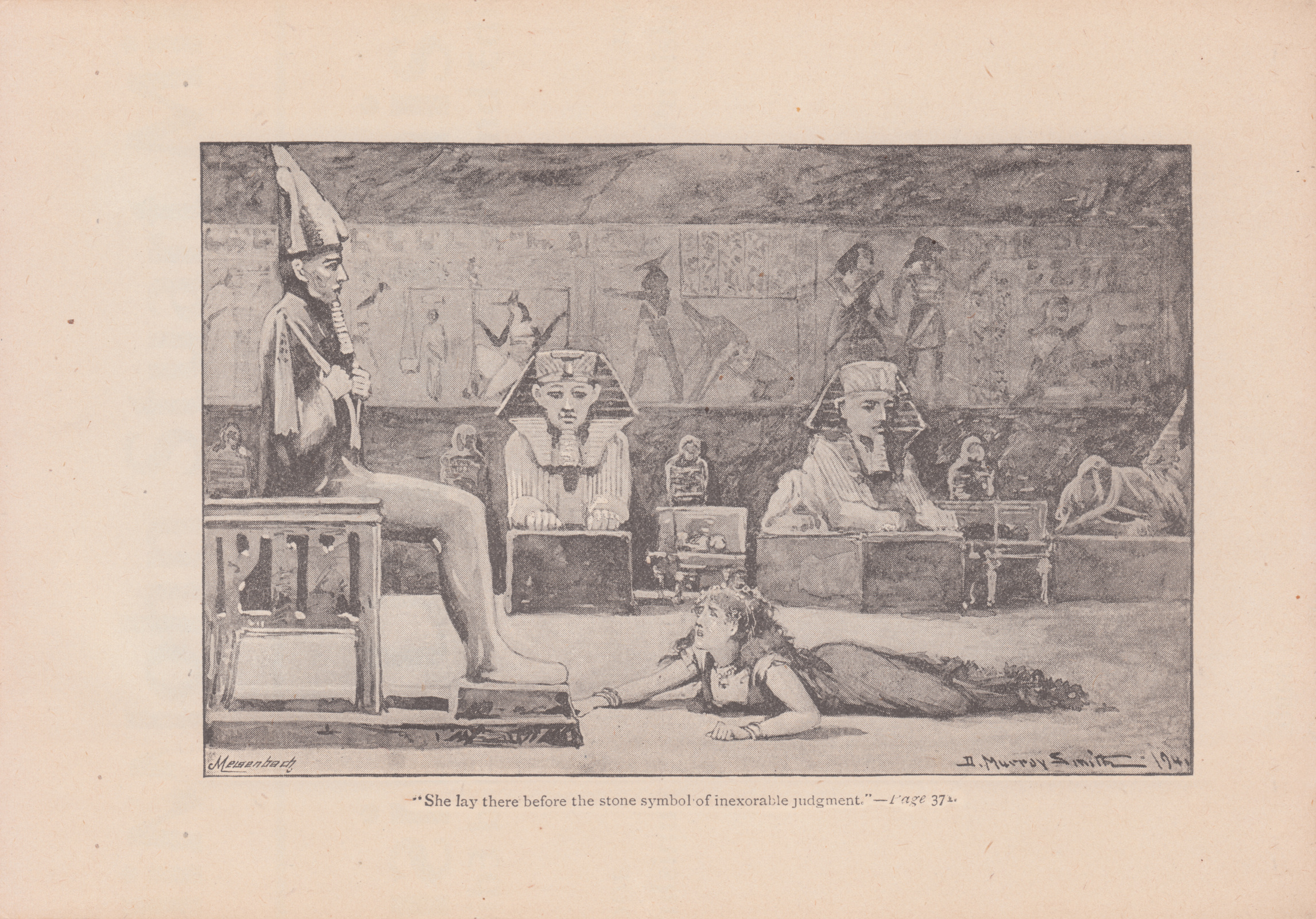 She lay there before the stone symbol of inexorable judgment. Shelay371