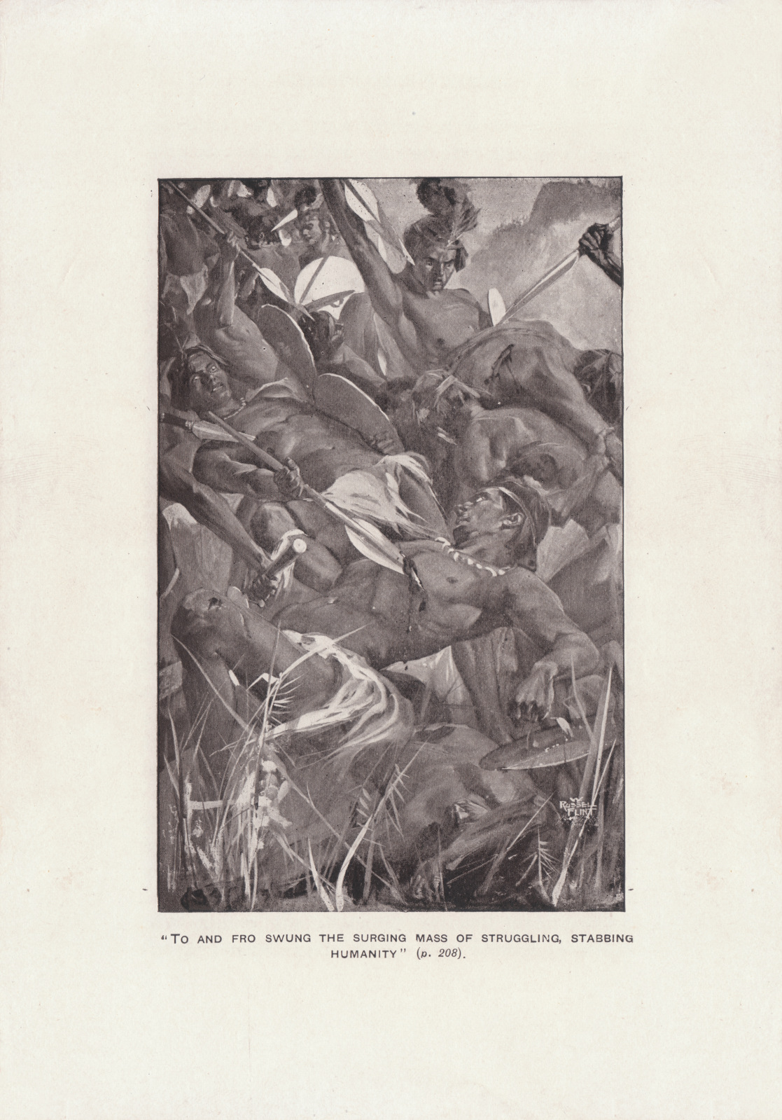 To and fro swung the surging mass of struggling, stabbing humanity 